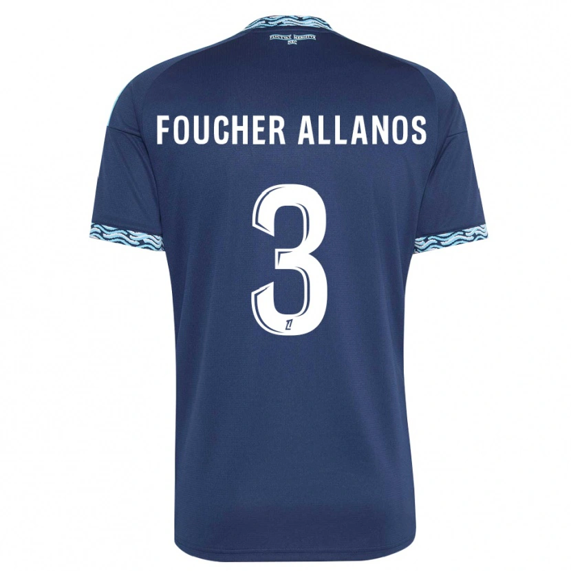 Danxen Kvinder Ismaël Foucher Allanos #3 Stålblå Hvid Hjemmebane Spillertrøjer 2026/27 Trøje T-Shirt