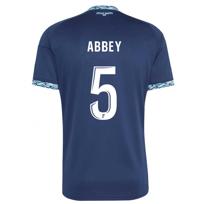 Danxen Kvinder Emmanuel Abbey #5 Stålblå Hvid Hjemmebane Spillertrøjer 2026/27 Trøje T-Shirt