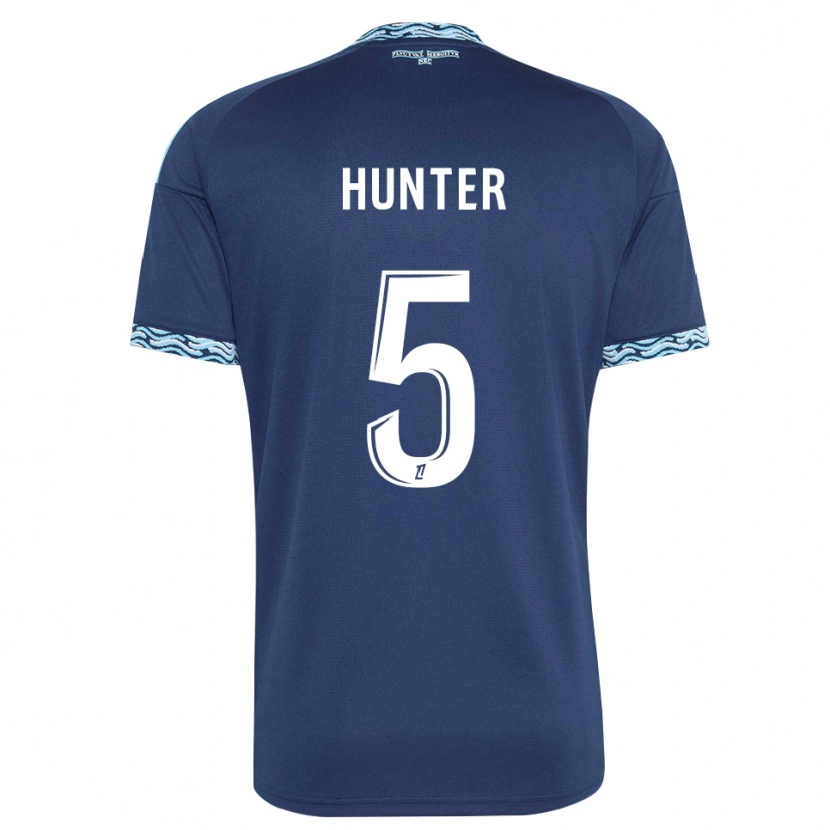 Danxen Kvinder Sarah Hunter #5 Stålblå Hvid Hjemmebane Spillertrøjer 2026/27 Trøje T-Shirt