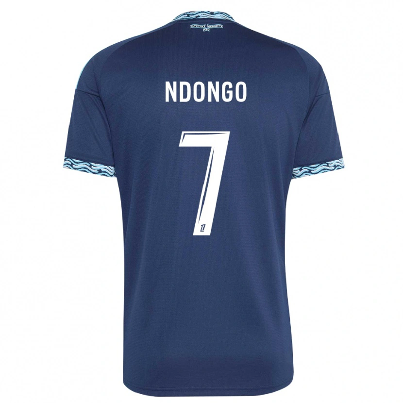 Danxen Kvinder Sidy Ndongo #7 Stålblå Hvid Hjemmebane Spillertrøjer 2026/27 Trøje T-Shirt
