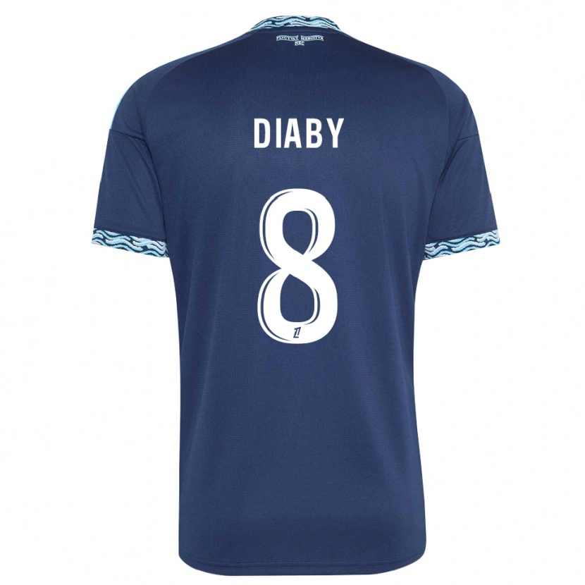 Danxen Kvinder Aboubakar Diaby #8 Stålblå Hvid Hjemmebane Spillertrøjer 2026/27 Trøje T-Shirt