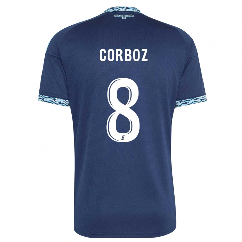 Danxen Kvinder Daphné Corboz #8 Stålblå Hvid Hjemmebane Spillertrøjer 2026/27 Trøje T-Shirt