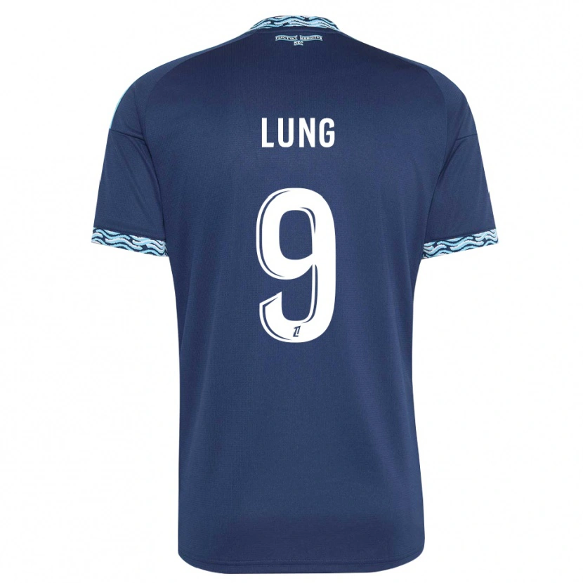Danxen Kvinder Nelson Lung #9 Stålblå Hvid Hjemmebane Spillertrøjer 2026/27 Trøje T-Shirt