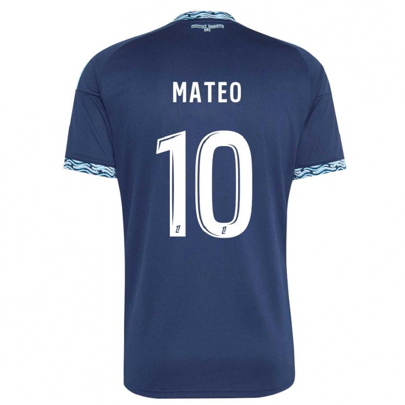 Danxen Kvinder Clara Mateo #10 Stålblå Hvid Hjemmebane Spillertrøjer 2026/27 Trøje T-Shirt