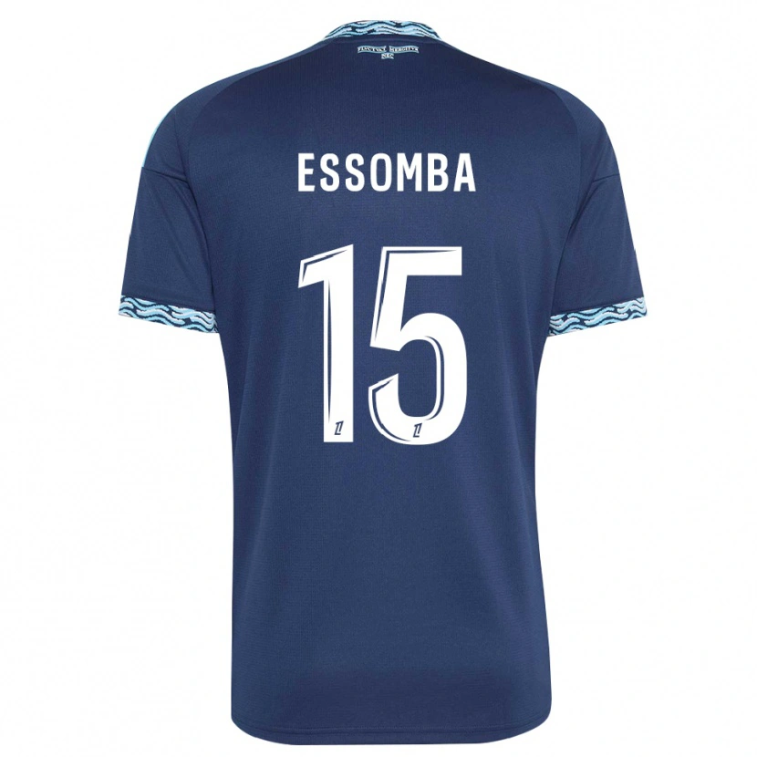 Danxen Kvinder Aaron Essomba #15 Stålblå Hvid Hjemmebane Spillertrøjer 2026/27 Trøje T-Shirt