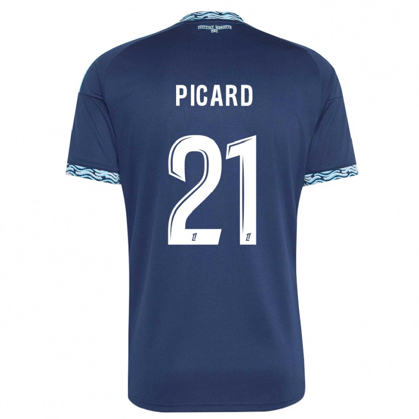 Danxen Kvinder Océane Picard #21 Stålblå Hvid Hjemmebane Spillertrøjer 2026/27 Trøje T-Shirt