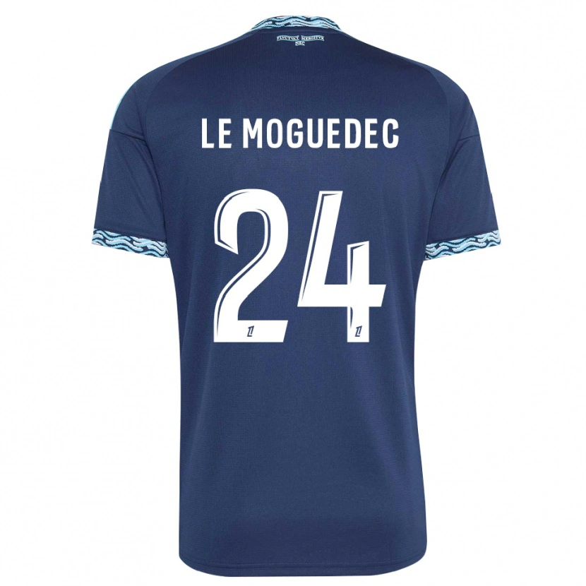 Danxen Kvinder Anaële Le Moguedec #24 Stålblå Hvid Hjemmebane Spillertrøjer 2026/27 Trøje T-Shirt