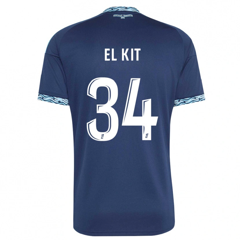 Danxen Kvinder Kamil El Kit #34 Stålblå Hvid Hjemmebane Spillertrøjer 2026/27 Trøje T-Shirt