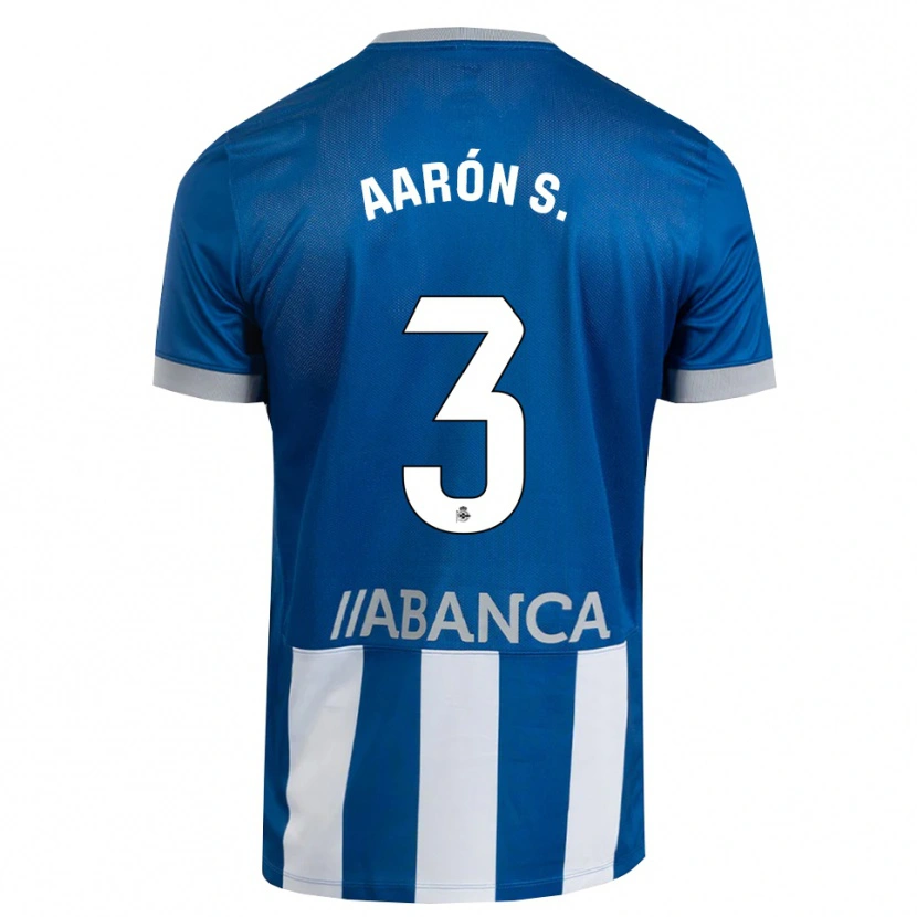 Danxen Kvinder Aarón Sánchez #3 Blå Grå Hvid Hjemmebane Spillertrøjer 2026/27 Trøje T-Shirt