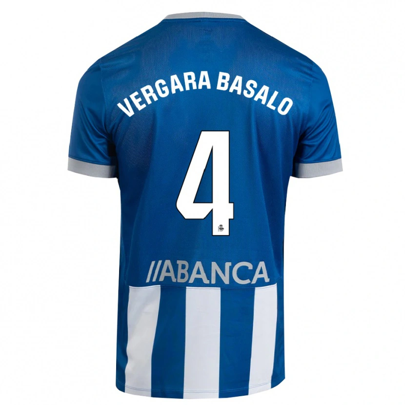 Danxen Kvinder David Vergara #4 Blå Grå Hvid Hjemmebane Spillertrøjer 2026/27 Trøje T-Shirt