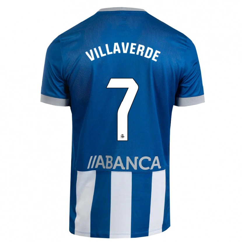Danxen Kvinder Hugo Villaverde #7 Blå Grå Hvid Hjemmebane Spillertrøjer 2026/27 Trøje T-Shirt