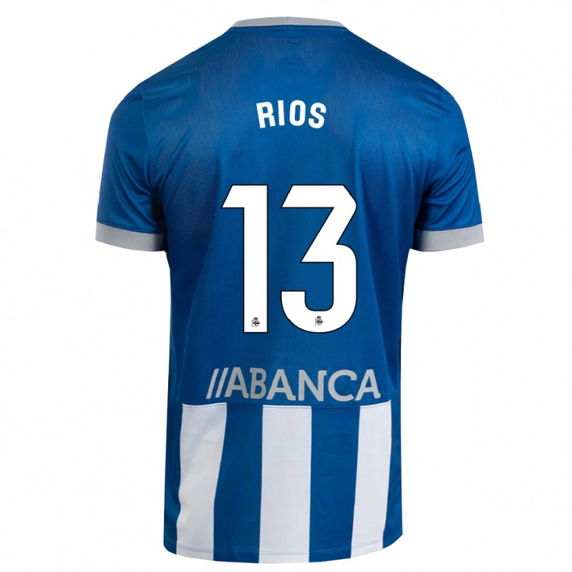 Danxen Kvinder Hugo Rios #13 Blå Grå Hvid Hjemmebane Spillertrøjer 2026/27 Trøje T-Shirt