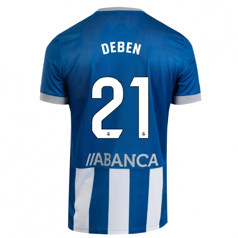 Danxen Kvinder Sara Debén #21 Blå Grå Hvid Hjemmebane Spillertrøjer 2026/27 Trøje T-Shirt