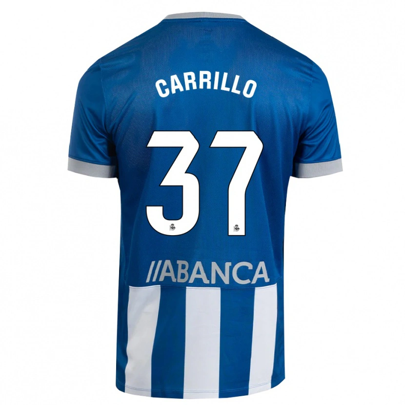 Danxen Kvinder Noé Carrillo #37 Blå Grå Hvid Hjemmebane Spillertrøjer 2026/27 Trøje T-Shirt