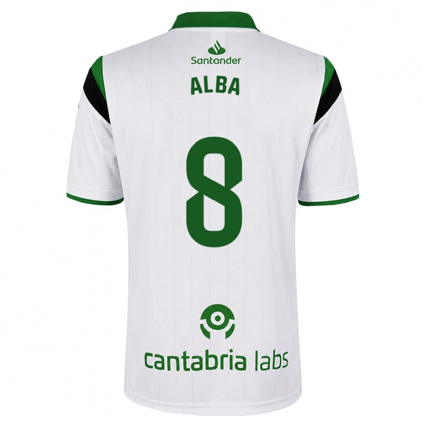 Danxen Kvinder Alba Luzuriaga Albelda #8 Hvid Grøn Sort Hjemmebane Spillertrøjer 2026/27 Trøje T-Shirt