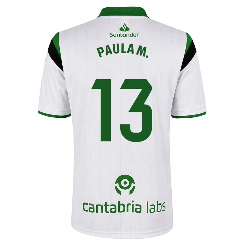 Danxen Kvinder Paula Muñoz Álvarez #13 Hvid Grøn Sort Hjemmebane Spillertrøjer 2026/27 Trøje T-Shirt
