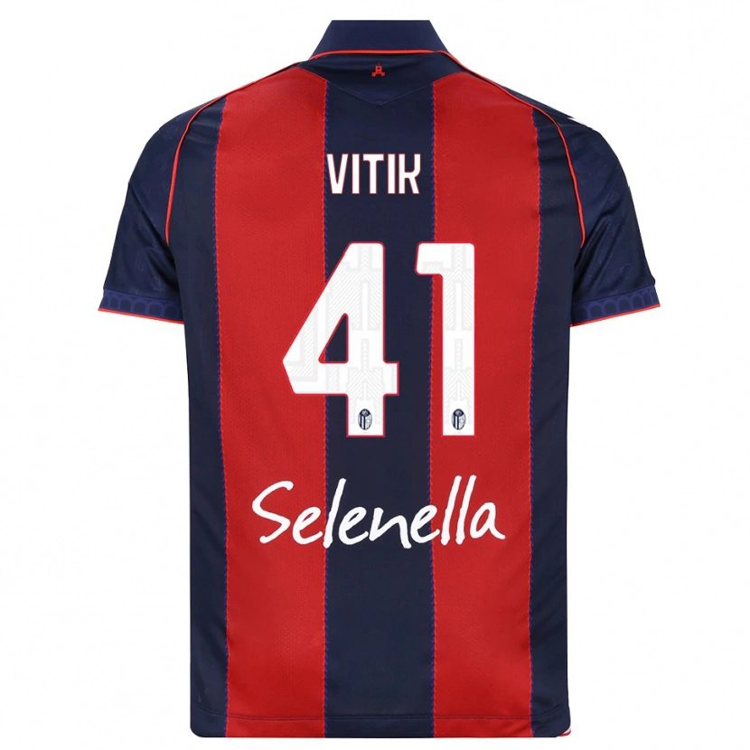 Danxen Kvinder Martin Vitík #41 Kongelig Blå Rød Hvid Hjemmebane Spillertrøjer 2026/27 Trøje T-Shirt
