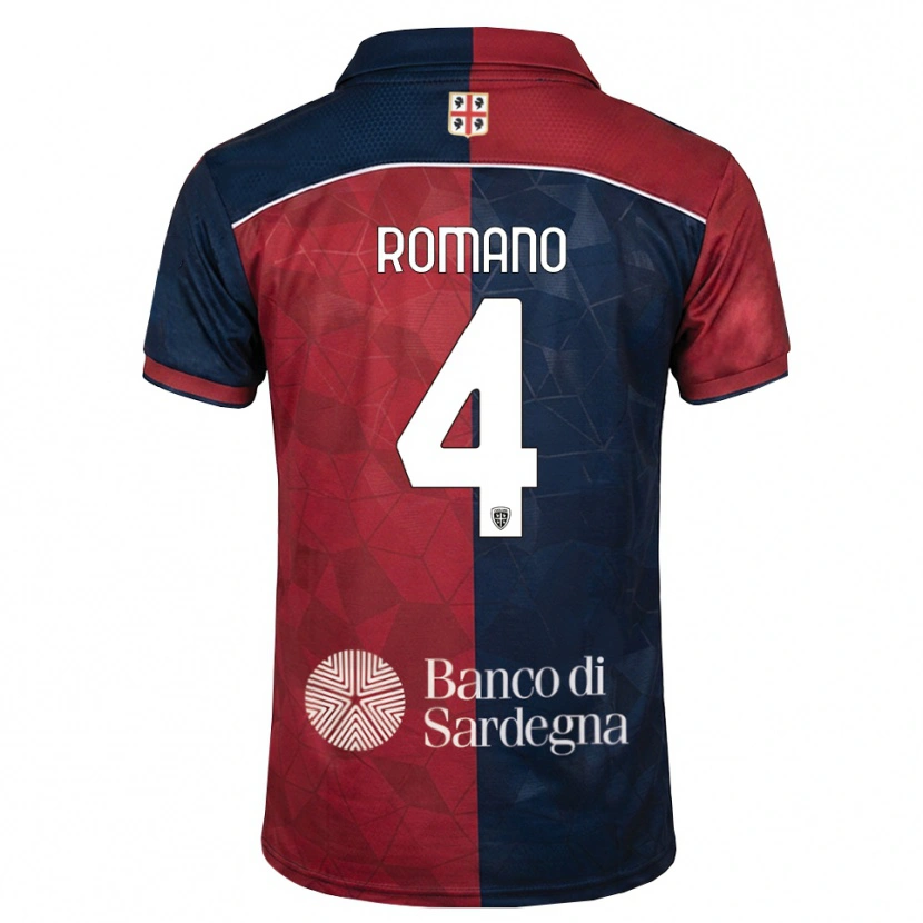Danxen Kvinder Alessandro Romano #4 Bordeaux Kongelig Blå Hjemmebane Spillertrøjer 2026/27 Trøje T-Shirt