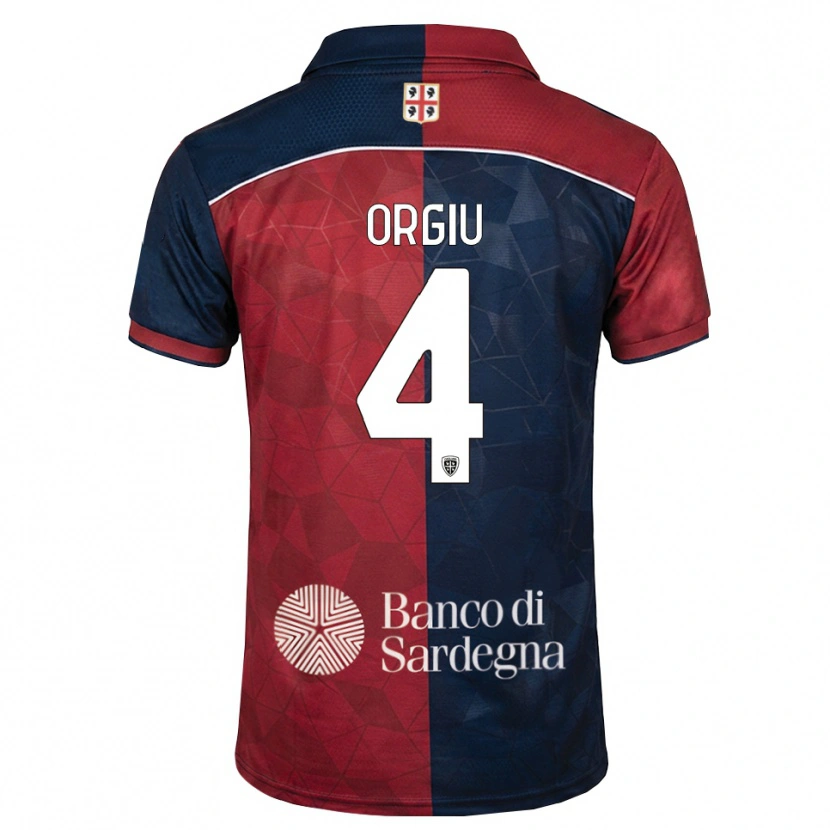 Danxen Kvinder Samuele Orgiu #4 Bordeaux Kongelig Blå Hjemmebane Spillertrøjer 2026/27 Trøje T-Shirt