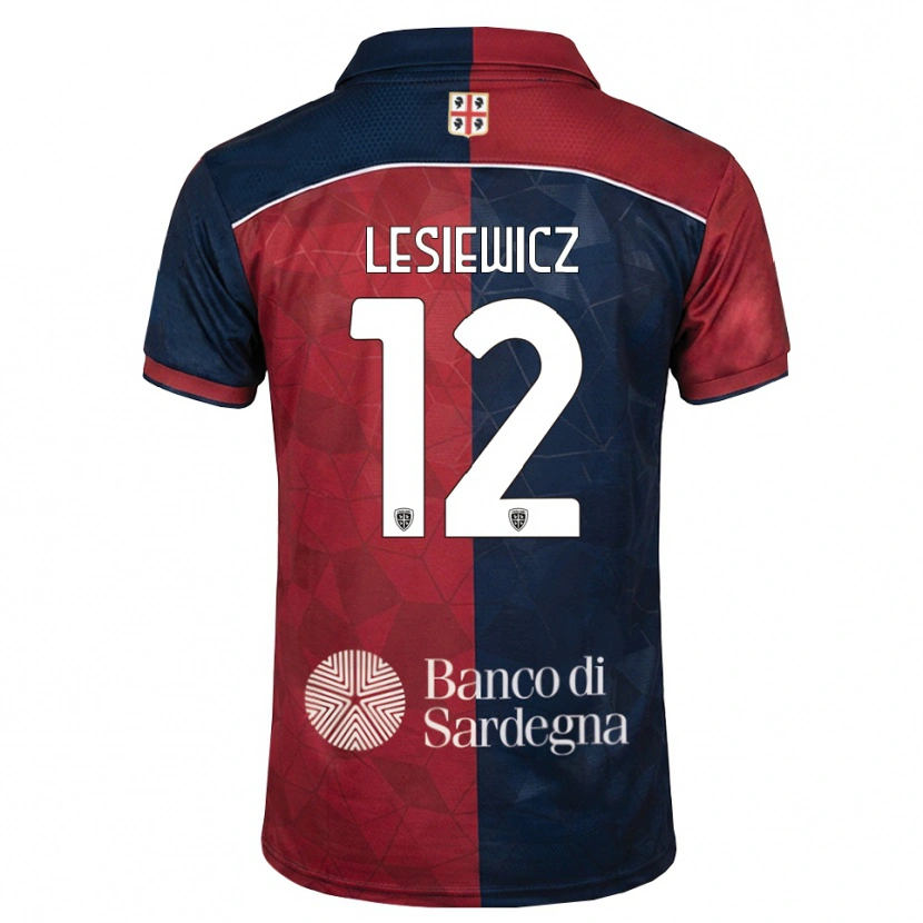 Danxen Kvinder Mateusz Lesiewicz #12 Bordeaux Kongelig Blå Hjemmebane Spillertrøjer 2026/27 Trøje T-Shirt