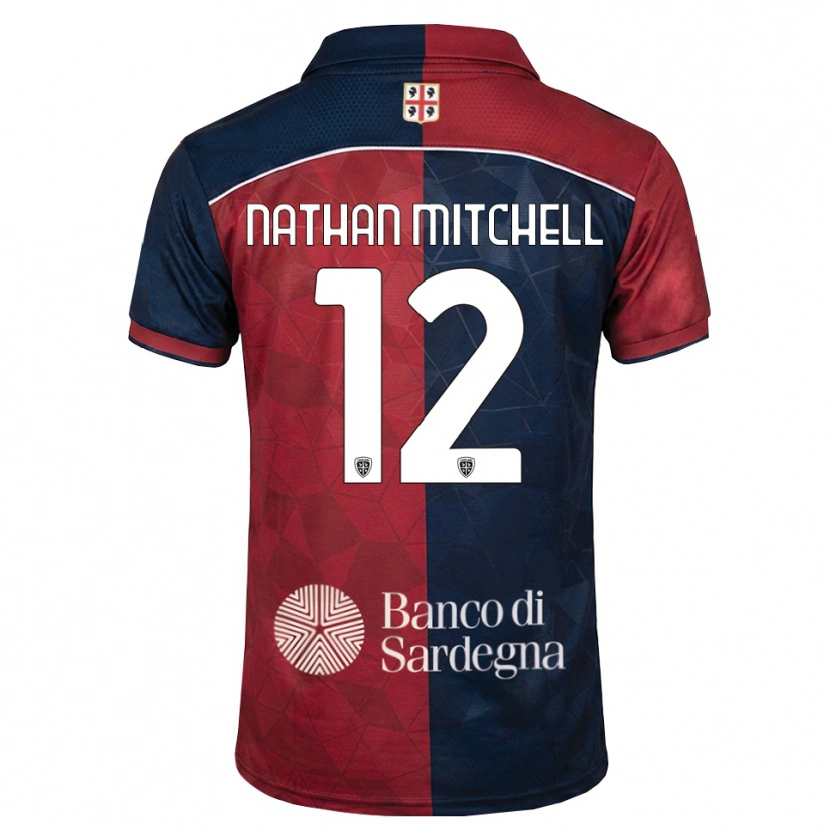 Danxen Kvinder Anton Nathan Mitchell #12 Bordeaux Kongelig Blå Hjemmebane Spillertrøjer 2026/27 Trøje T-Shirt