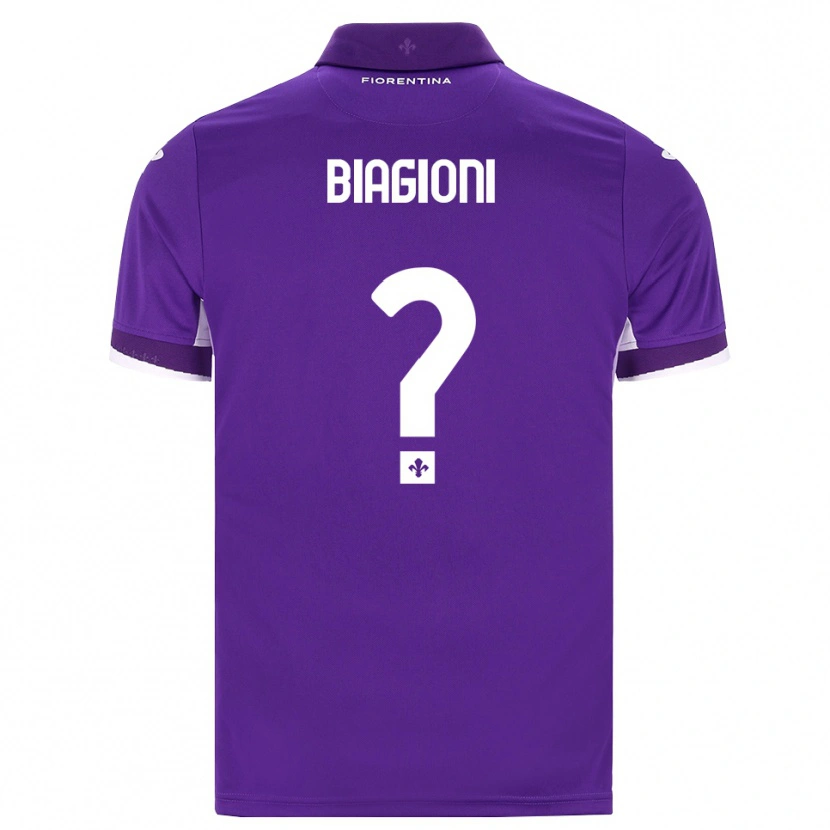 Danxen Kvinder Lorenzo Biagioni #0 Lilla Hvid Pink Hjemmebane Spillertrøjer 2026/27 Trøje T-Shirt