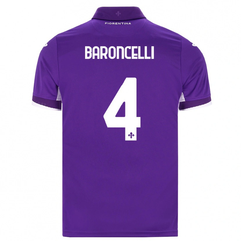 Danxen Kvinder Leonardo Baroncelli #4 Lilla Hvid Pink Hjemmebane Spillertrøjer 2026/27 Trøje T-Shirt
