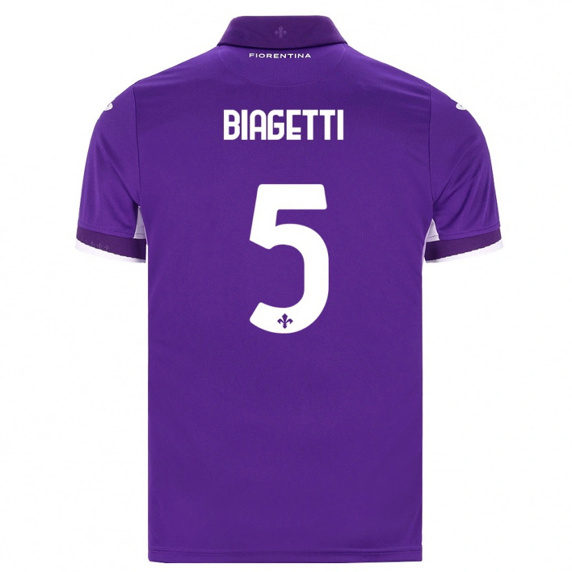 Danxen Kvinder Christian Biagetti #5 Lilla Hvid Pink Hjemmebane Spillertrøjer 2026/27 Trøje T-Shirt