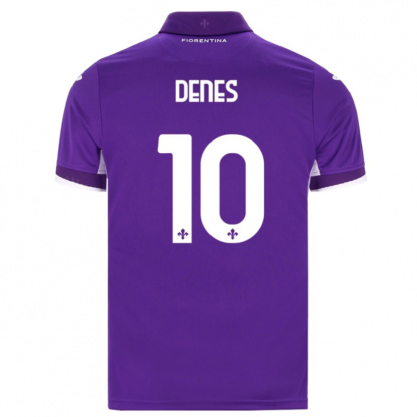Danxen Kvinder Adrián Dénes #10 Lilla Hvid Pink Hjemmebane Spillertrøjer 2026/27 Trøje T-Shirt
