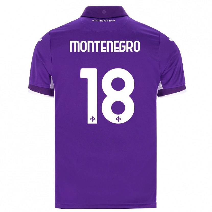 Danxen Kvinder Luca Montenegro #18 Lilla Hvid Pink Hjemmebane Spillertrøjer 2026/27 Trøje T-Shirt
