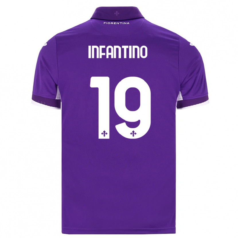 Danxen Kvinder Gino Infantino #19 Lilla Hvid Pink Hjemmebane Spillertrøjer 2026/27 Trøje T-Shirt