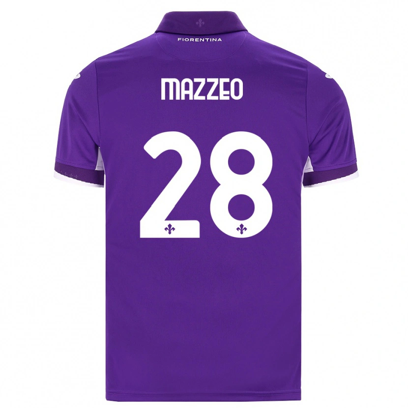 Danxen Kvinder Brando Mazzeo #28 Lilla Hvid Pink Hjemmebane Spillertrøjer 2026/27 Trøje T-Shirt