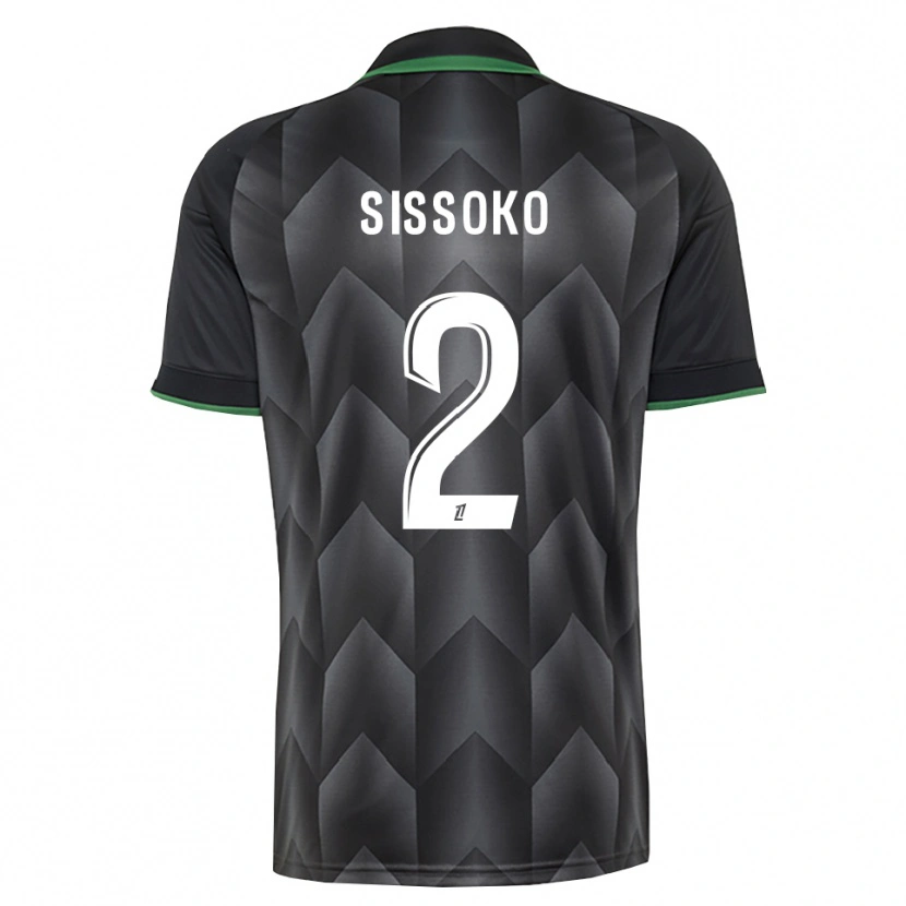 Danxen Kvinder Mustapha Sissoko #2 Hvid Sort Grøn Udebane Spillertrøjer 2026/27 Trøje T-Shirt
