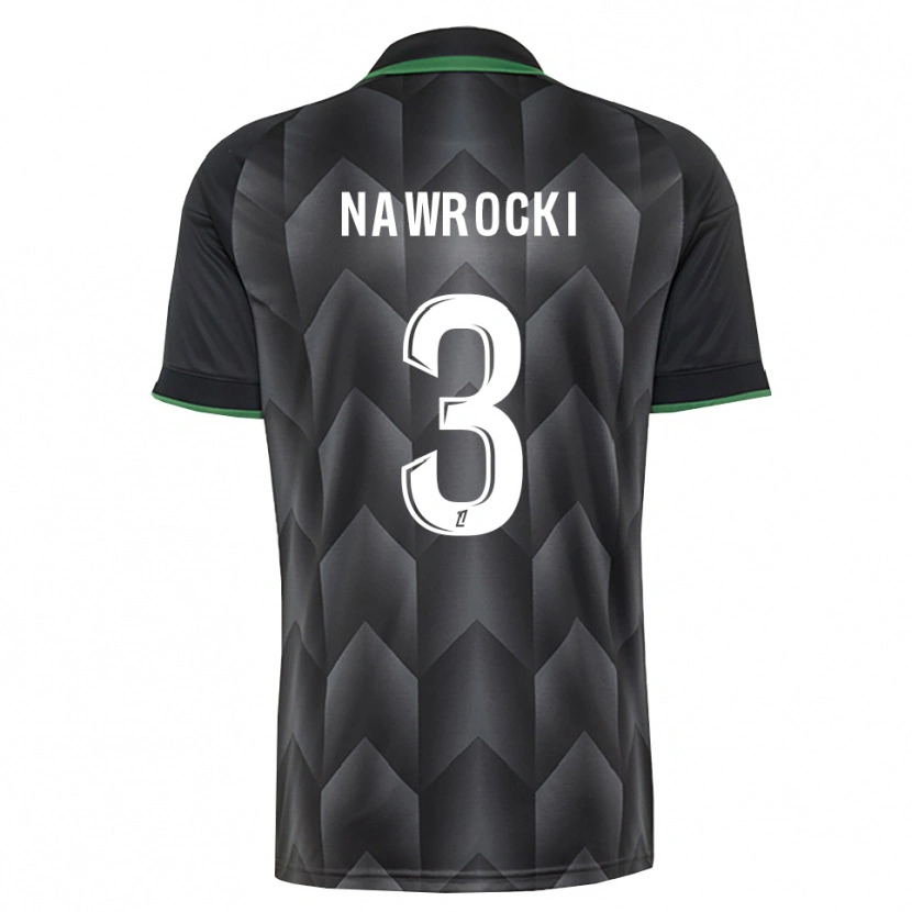 Danxen Kvinder Maik Nawrocki #3 Hvid Sort Grøn Udebane Spillertrøjer 2026/27 Trøje T-Shirt