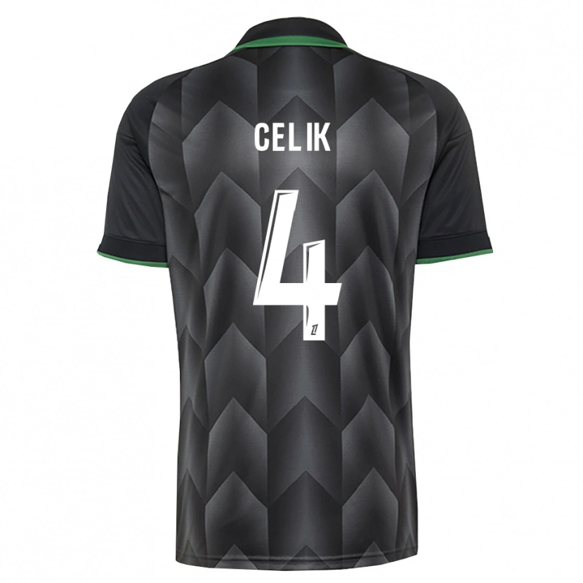 Danxen Kvinder Nidal Celik #4 Hvid Sort Grøn Udebane Spillertrøjer 2026/27 Trøje T-Shirt