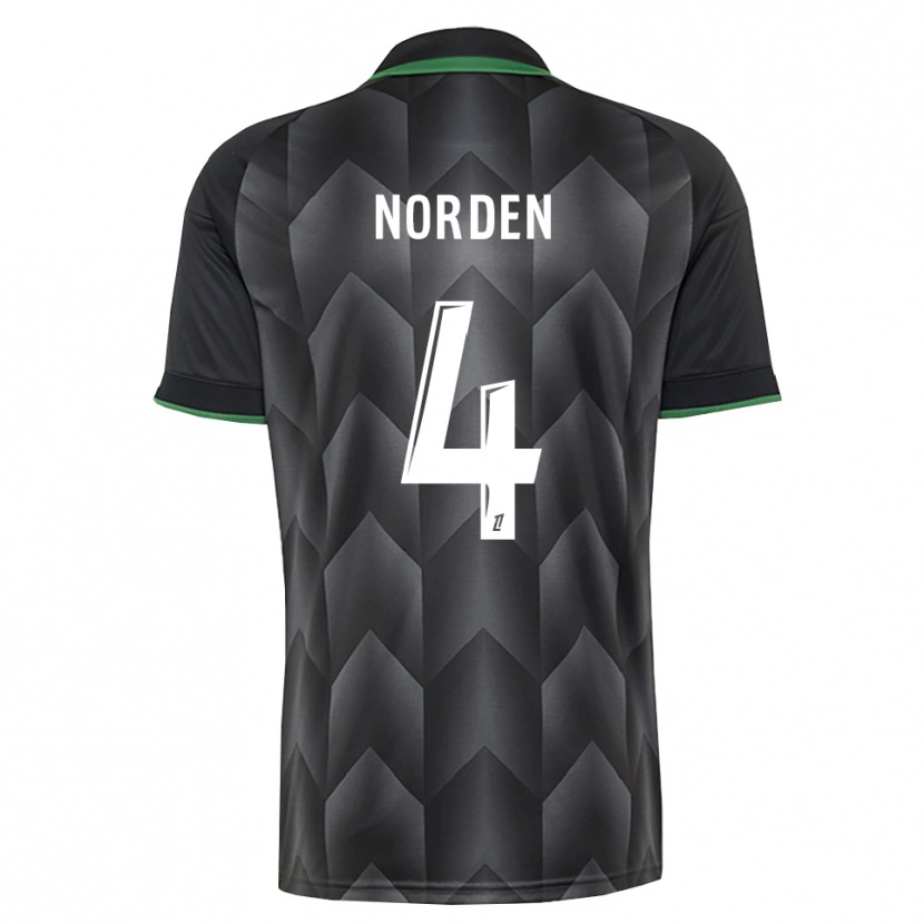 Danxen Kvinder Doreen Norden #4 Hvid Sort Grøn Udebane Spillertrøjer 2026/27 Trøje T-Shirt