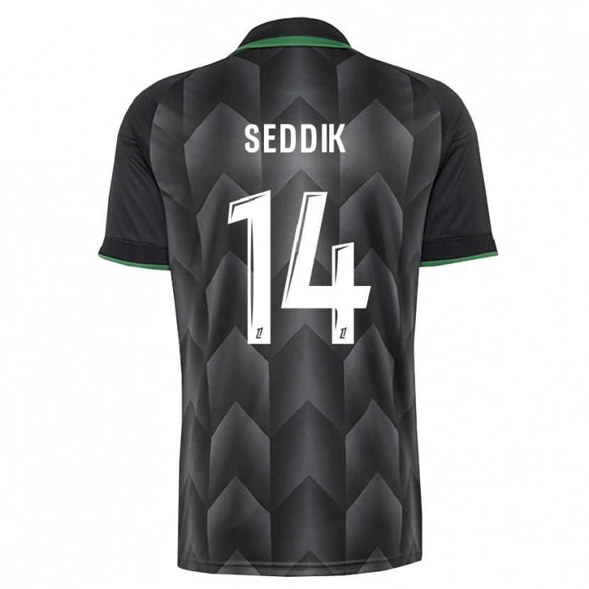 Danxen Kvinder Mohamed Seddik #14 Hvid Sort Grøn Udebane Spillertrøjer 2026/27 Trøje T-Shirt