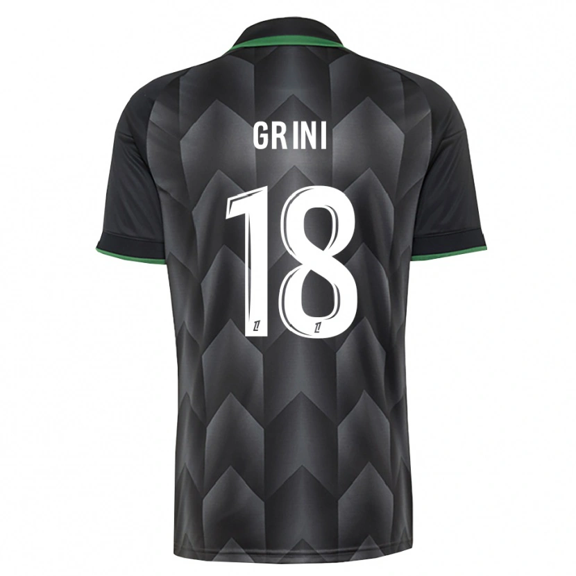 Danxen Kvinder Ilyes Grini #18 Hvid Sort Grøn Udebane Spillertrøjer 2026/27 Trøje T-Shirt