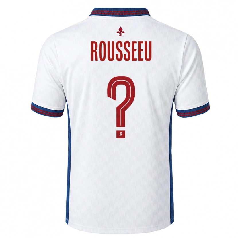 Danxen Kvinder Justine Rousseeu #0 Rød Hvid Blå Udebane Spillertrøjer 2026/27 Trøje T-Shirt