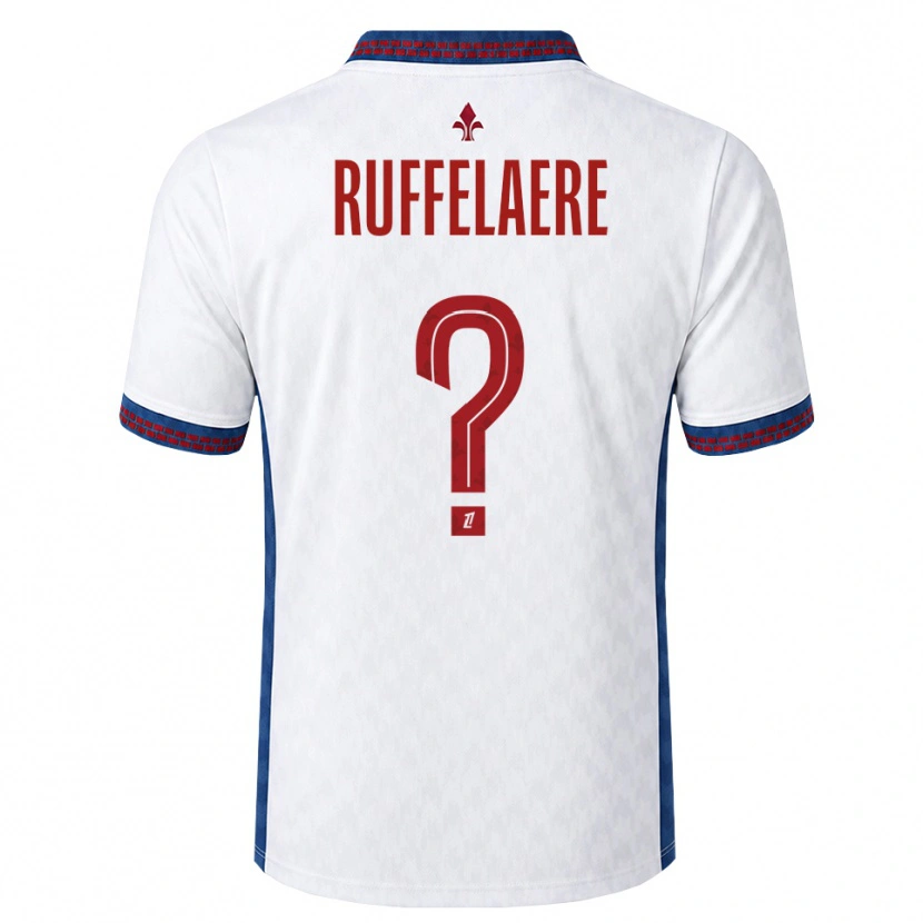 Danxen Kvinder Perrine Ruffelaere #0 Rød Hvid Blå Udebane Spillertrøjer 2026/27 Trøje T-Shirt