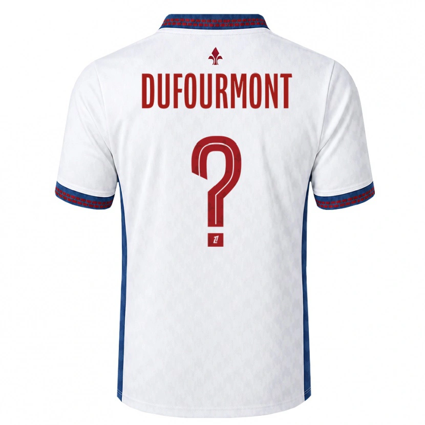 Danxen Kvinder Eléa Dufourmont #0 Rød Hvid Blå Udebane Spillertrøjer 2026/27 Trøje T-Shirt
