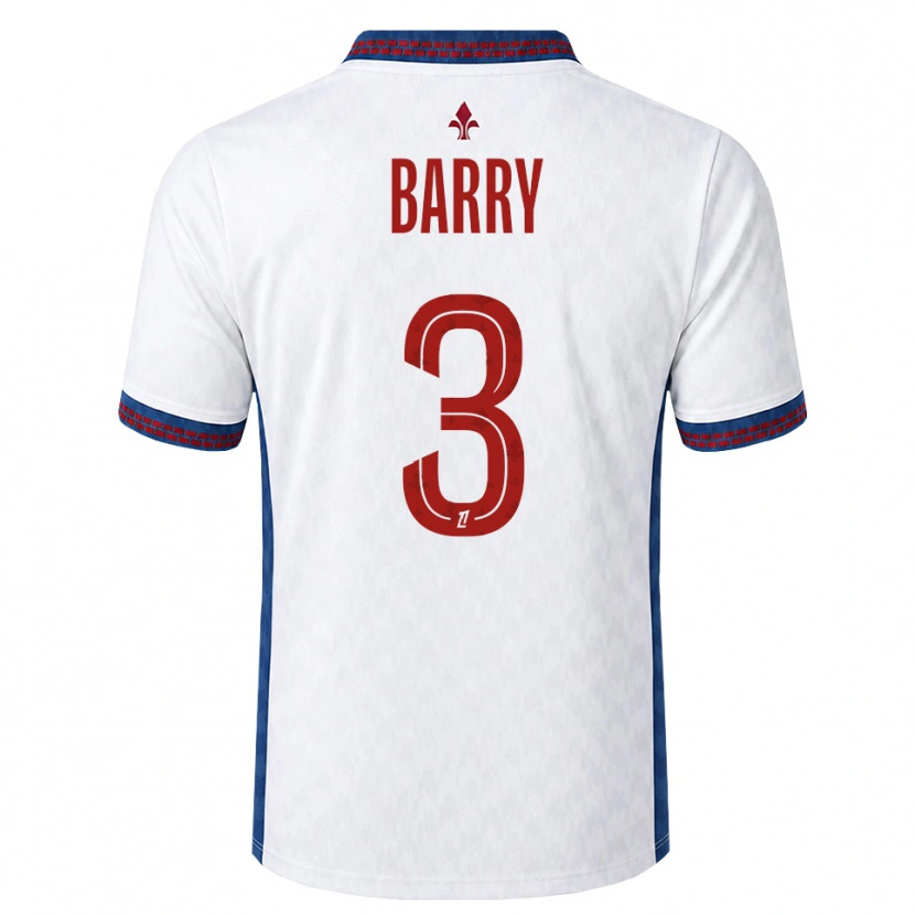 Danxen Kvinder Léo Barry #3 Rød Hvid Blå Udebane Spillertrøjer 2026/27 Trøje T-Shirt