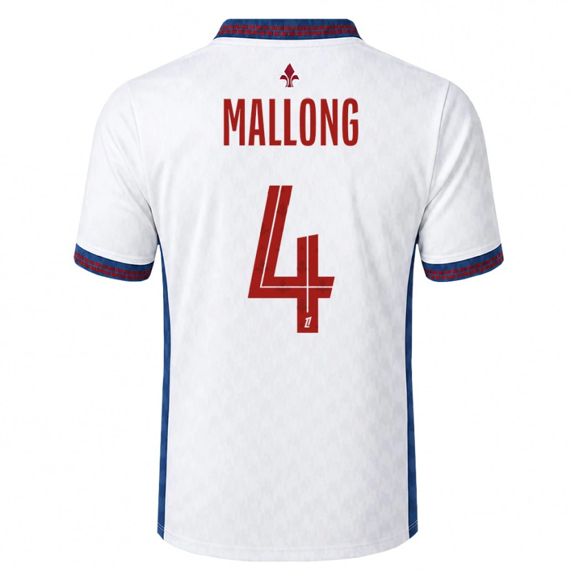Danxen Kvinder Raphaël Mallong #4 Rød Hvid Blå Udebane Spillertrøjer 2026/27 Trøje T-Shirt