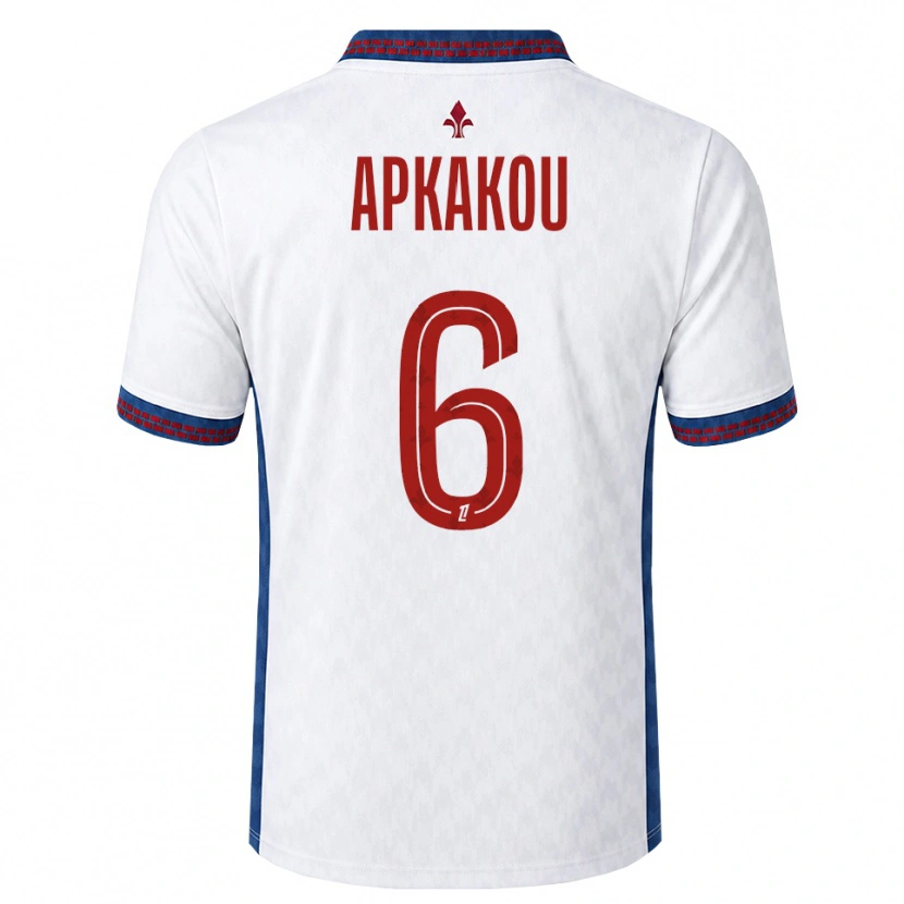 Danxen Kvinder Ethan Apkakou #6 Rød Hvid Blå Udebane Spillertrøjer 2026/27 Trøje T-Shirt