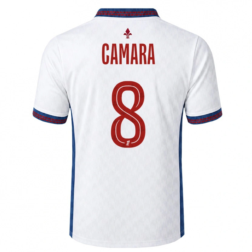 Danxen Kvinder Ismaël Camara #8 Rød Hvid Blå Udebane Spillertrøjer 2026/27 Trøje T-Shirt