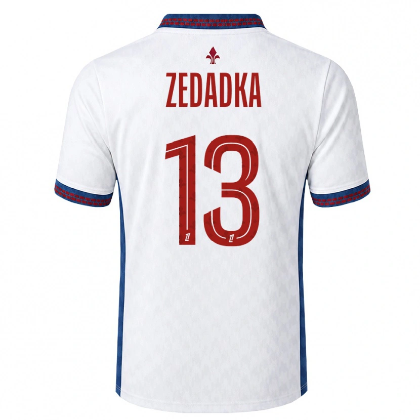 Danxen Kvinder Akim Zedadka #13 Rød Hvid Blå Udebane Spillertrøjer 2026/27 Trøje T-Shirt