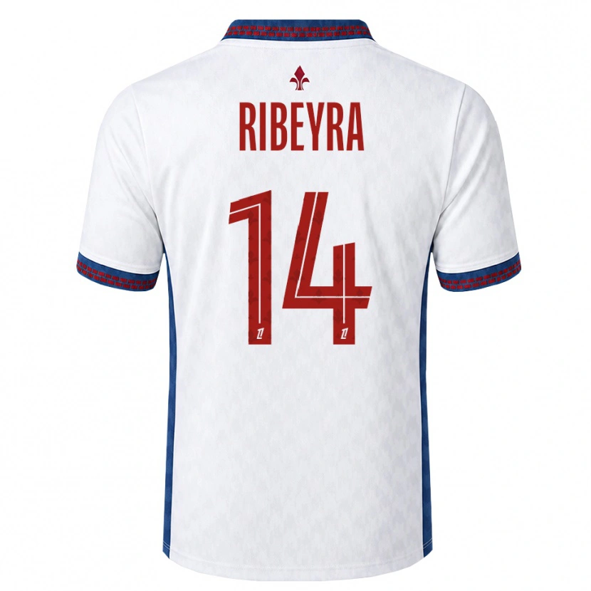 Danxen Kvinder Anaïs Ribeyra #14 Rød Hvid Blå Udebane Spillertrøjer 2026/27 Trøje T-Shirt