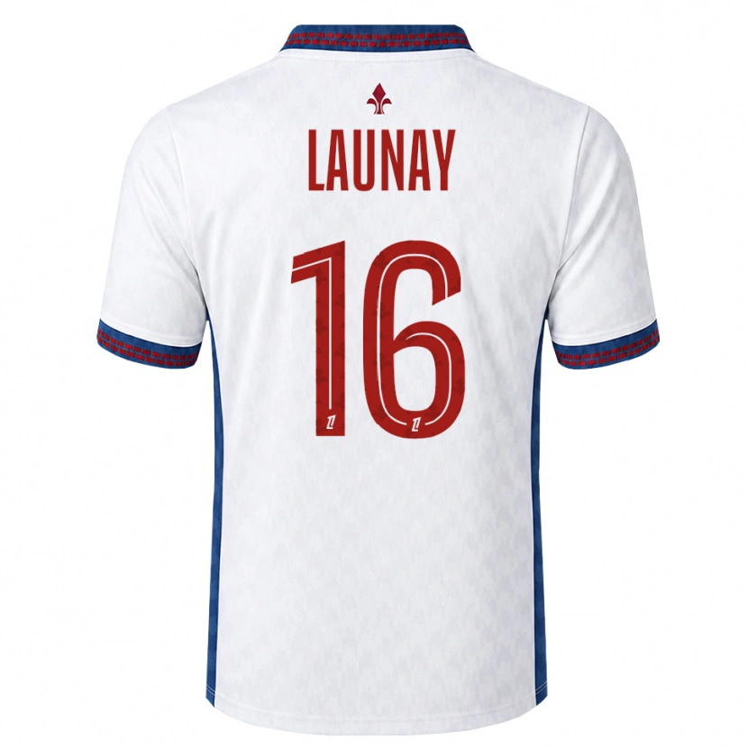 Danxen Kvinder Elisa Launay #16 Rød Hvid Blå Udebane Spillertrøjer 2026/27 Trøje T-Shirt