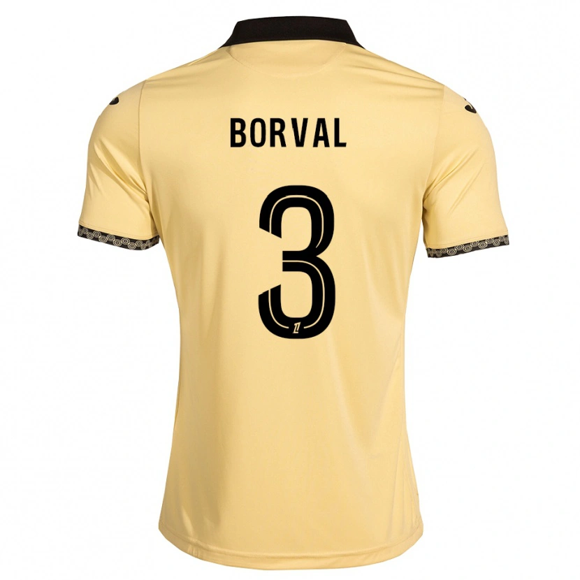 Danxen Kvinder Cyril Borval #3 Navajohvid Sort Udebane Spillertrøjer 2026/27 Trøje T-Shirt