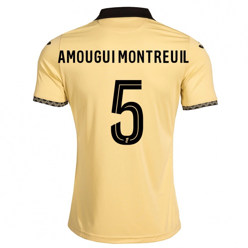 Danxen Kvinder Maceo Amougui Montreuil #5 Navajohvid Sort Udebane Spillertrøjer 2026/27 Trøje T-Shirt
